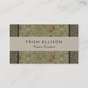 Carte De Visite William Morris Floral Lys willow art design