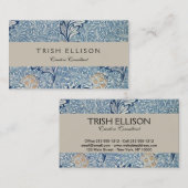 Carte De Visite William Morris Flower Floral Design (Devant / Derrière)