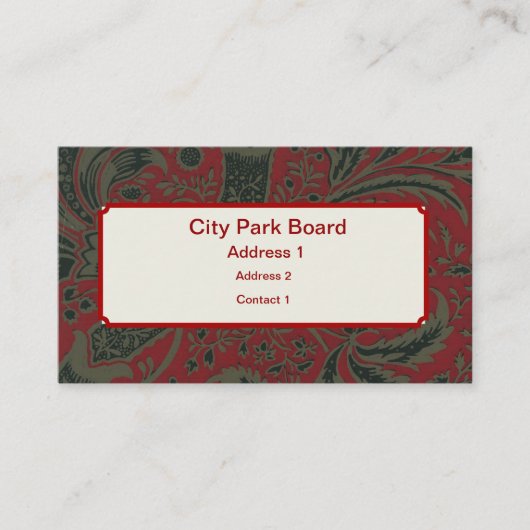 Carte De Visite William Morris Fond d'écran (Devant)