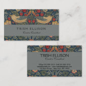 Carte De Visite William Morris Fraise Voleurs Oiseaux (Devant / Derrière)