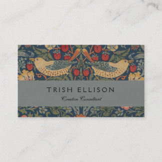 Carte De Visite William Morris Fraise Voleurs Oiseaux