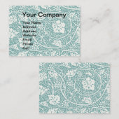 Carte De Visite William Morris Grape Motif Turquoise Turquoise (Devant / Derrière)