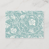 Carte De Visite William Morris Grape Motif Turquoise Turquoise (Dos)