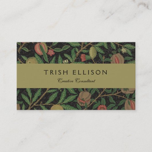 Carte De Visite William Morris grenade classique fruits (Devant)