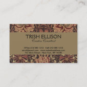 Carte De Visite William Morris Honeysuckle Classic English Art (Dos)