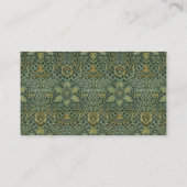 Carte De Visite William Morris Ispahan Vert sarcelle Floral Art (Dos)
