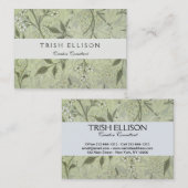 Carte De Visite William Morris Jasmine Botanique (Devant / Derrière)