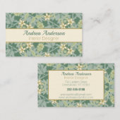 Carte De Visite William Morris Jasmine Floral (Devant / Derrière)