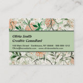 Carte De Visite William Morris Jasmine Garden Flower Classic (Devant)