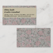 Carte De Visite William Morris Jasmine Motif de fleurs (Devant / Derrière)