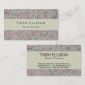 Carte De Visite William Morris Jasmine Motif de fleurs (Devant / Derrière)