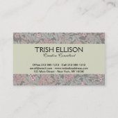 Carte De Visite William Morris Jasmine Motif de fleurs (Dos)