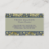 Carte De Visite William Morris Kennet Fond d'écran Floral Bleu (Dos)