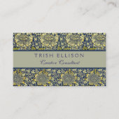 Carte De Visite William Morris Kennet Fond d'écran Floral Bleu (Devant)