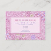 Carte De Visite William Morris - Larkspur - Élégant floral violet (Devant)