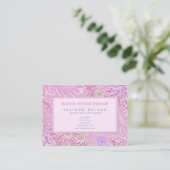 Carte De Visite William Morris - Larkspur - Élégant floral violet (Debout devant)