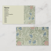 Carte De Visite William Morris Larkspur Fond d'écran floral (Devant / Derrière)