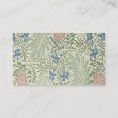 Carte De Visite William Morris Larkspur Fond d'écran floral (Dos)