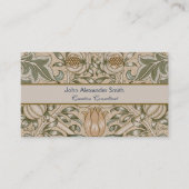 Carte De Visite William Morris Lily et Motif de grenade (Devant)