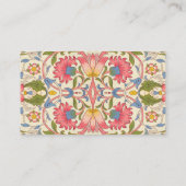 Carte De Visite William Morris Lodden Motif Floral Pastel (Dos)