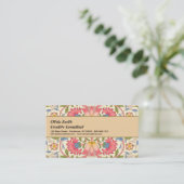 Carte De Visite William Morris Lodden Motif Floral Pastel (Debout devant)