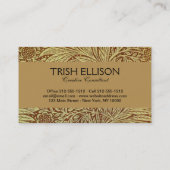 Carte De Visite William Morris Marigold Motif de fleurs antiques (Dos)