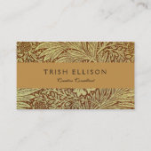 Carte De Visite William Morris Marigold Motif de fleurs antiques (Devant)