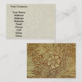 Carte De Visite William Morris Marigold Motif de fleurs antiques (Devant / Derrière)