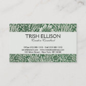 Carte De Visite william morris marigold vert floral fleur (Dos)