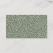 Carte De Visite William Morris Motif Saule Antique Vert Sauge (Dos)
