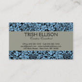 Carte De Visite William Morris Particularités Florales Anénome d'o (Dos)