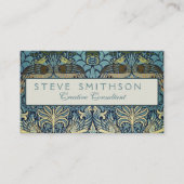 Carte De Visite William Morris Peacock and Dragon Woven Design (Devant)