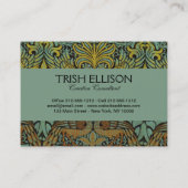 Carte De Visite William Morris Peacock Dragon Fond d'écran (Dos)