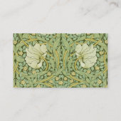 Carte De Visite William Morris Pimpernel Fond d'écran bleu Floral (Dos)