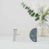 Carte De Visite William Morris Pomegranate Bleu papier peint color (Debout devant)