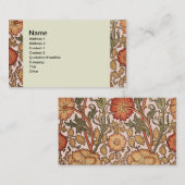 Carte De Visite William Morris Rose Flower Fond d'écran Motif (Devant / Derrière)