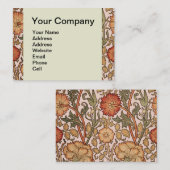 Carte De Visite William Morris Rose Flower Fond d'écran Motif (Devant / Derrière)
