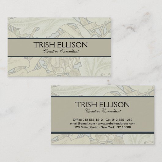 Carte De Visite William Morris St James Acanthus Fond d'écran (Devant / Derrière)