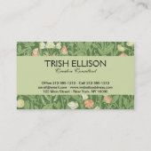 Carte De Visite William Morris Sweet Pea Floral Design (Dos)