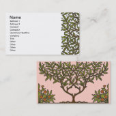 Carte De Visite William Morris Tree Frieze Fond d'écran floral (Devant / Derrière)
