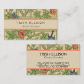 Carte De Visite William Morris Trellis Design classique de papier  (Devant / Derrière)