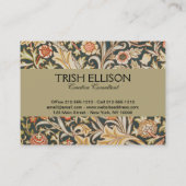 Carte De Visite William Morris Trent Garden Flower Classic Botanic (Dos)