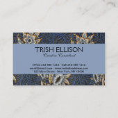 Carte De Visite William Morris Tulip Willow Blue Motif (Dos)