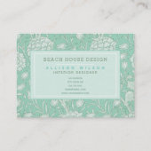 Carte De Visite William Morris - Tulipes sauvages - Flore verte (Devant)