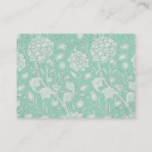 Carte De Visite William Morris - Tulipes sauvages - Flore verte (Dos)