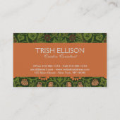 Carte De Visite William Morris Violet et Columbine Art Rug (Dos)