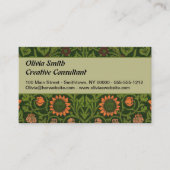 Carte De Visite William Morris Violet et Columbine Art Rug (Devant)