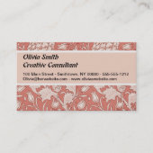 Carte De Visite William Morris Wild Tulip Classique Conception Vic (Devant)