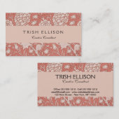 Carte De Visite William Morris Wild Tulip Classique Conception Vic (Devant / Derrière)