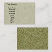 Carte De Visite William Morris Willow Antique Green Leaf Vine Art (Devant / Derrière)